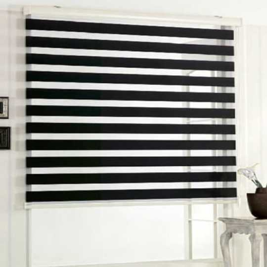 Rèm Cuốn Cầu Vồng Đen Trắng