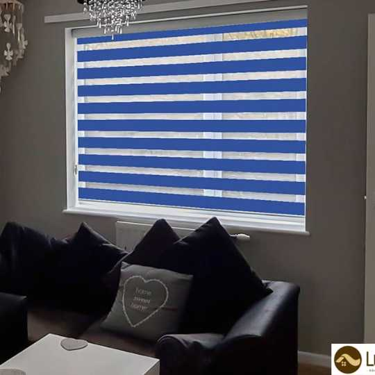 Rèm Cuốn Cầu Vồng Xanh Pastel 